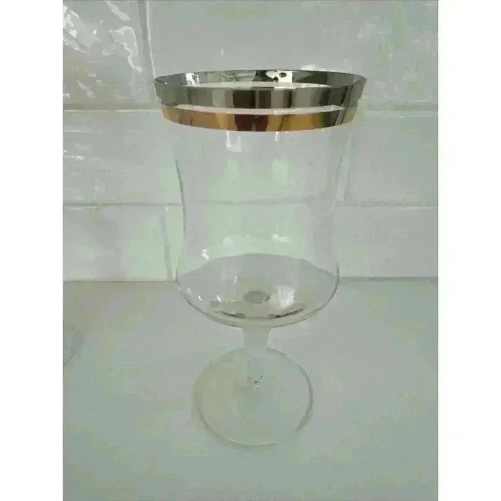 Vintage‎ MCM Double Gold Platinum Rim Water Glass Set Of 6